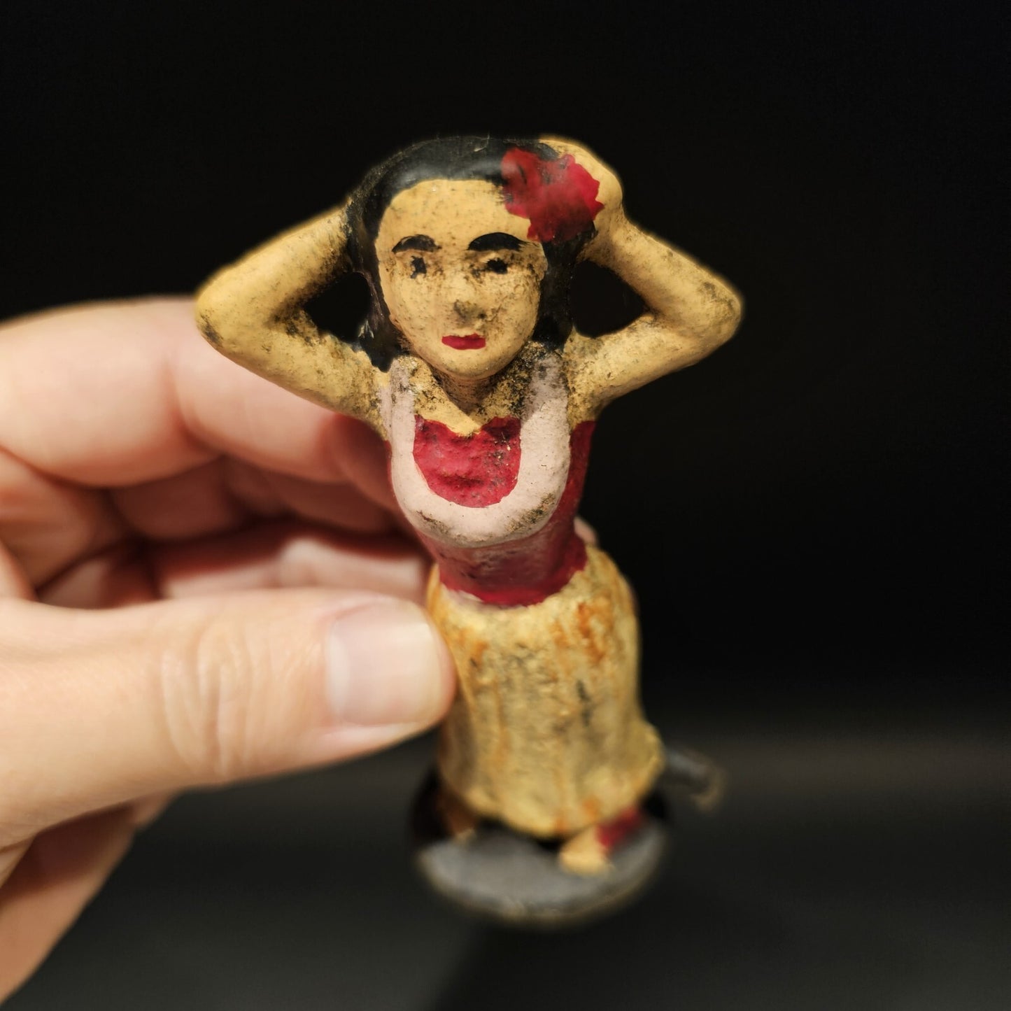 Antique Vintage Style Cast Iron Hula Dancer Bottle Opener