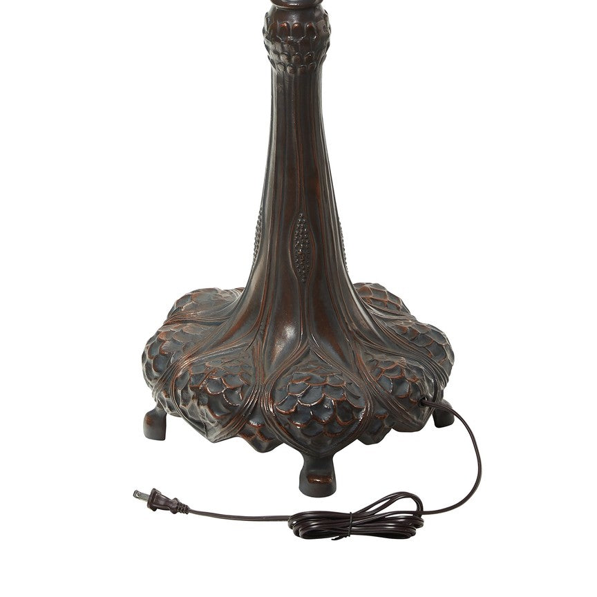35.5'' Rose Bush Tiffany-Style Stained Glass Table Lamp
