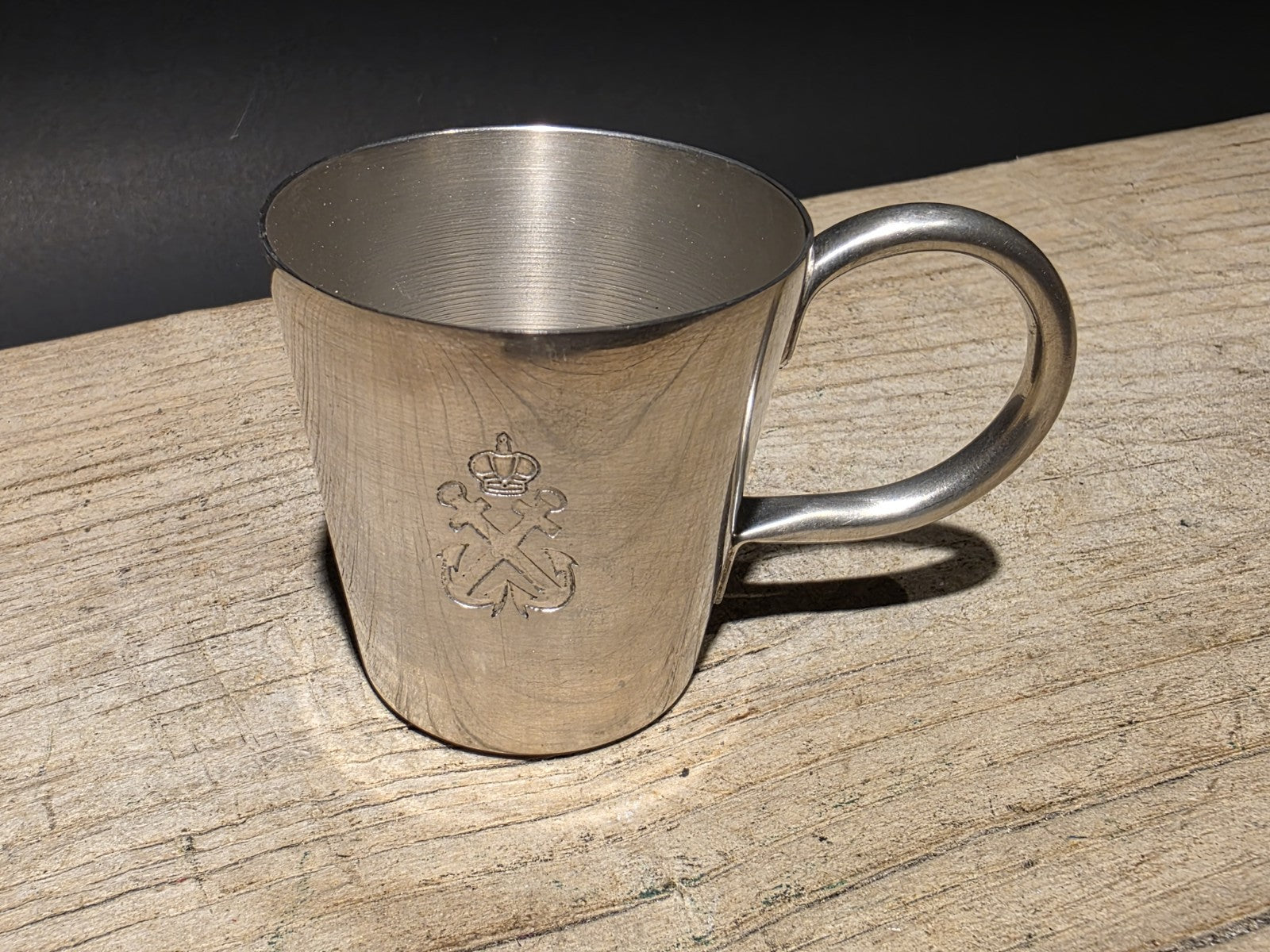 Vintage Style Metal Royal Navy Rum Cup Shot Glass Mug