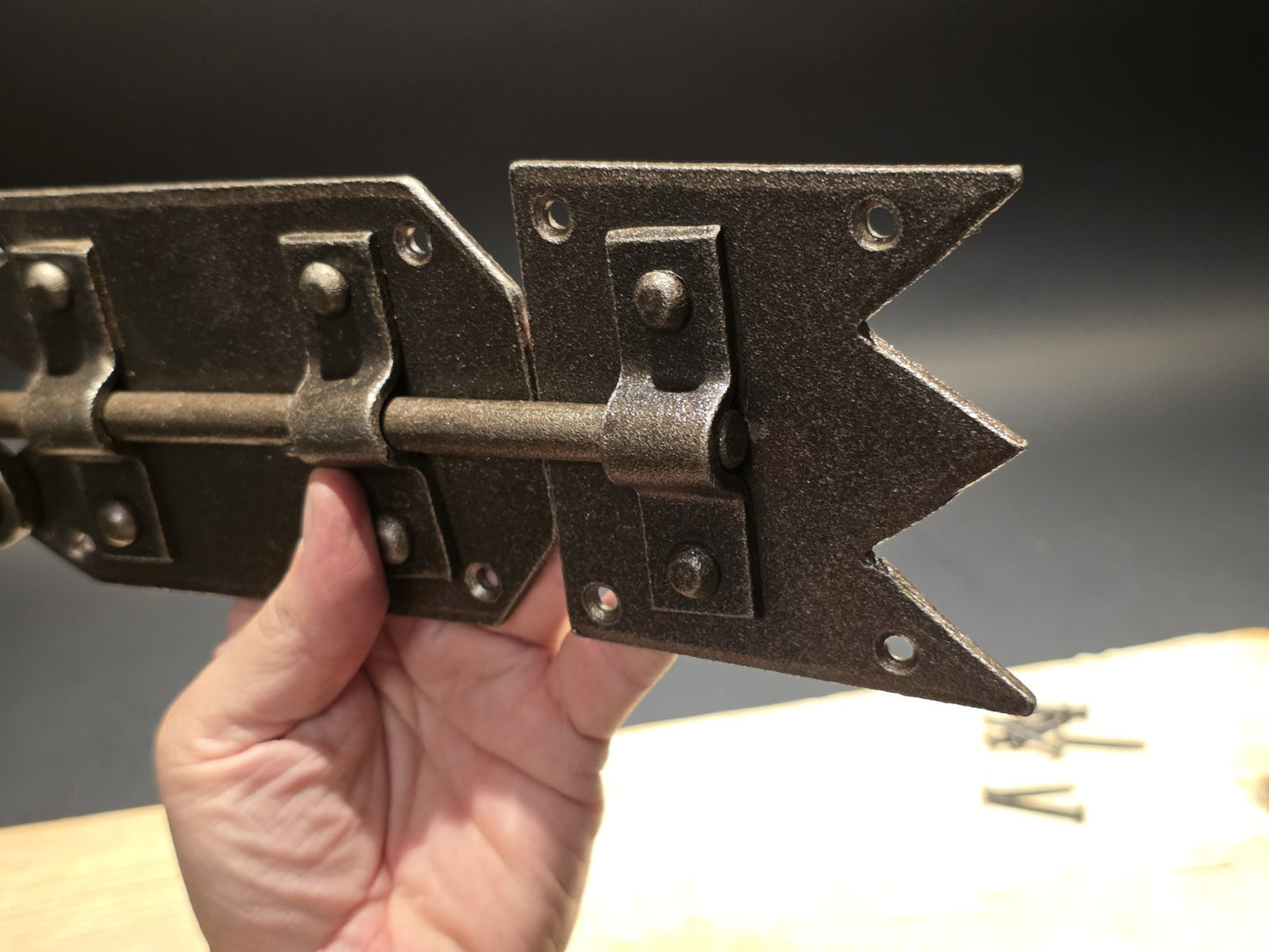 Antique Style Pennsylvania German  Slide Latch Hand Forged Primitive Iron