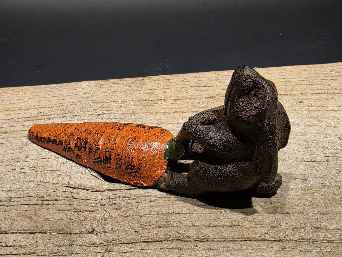 Antique Vintage Style Cast Iron Door Stop Rabbit Hare Wedge
