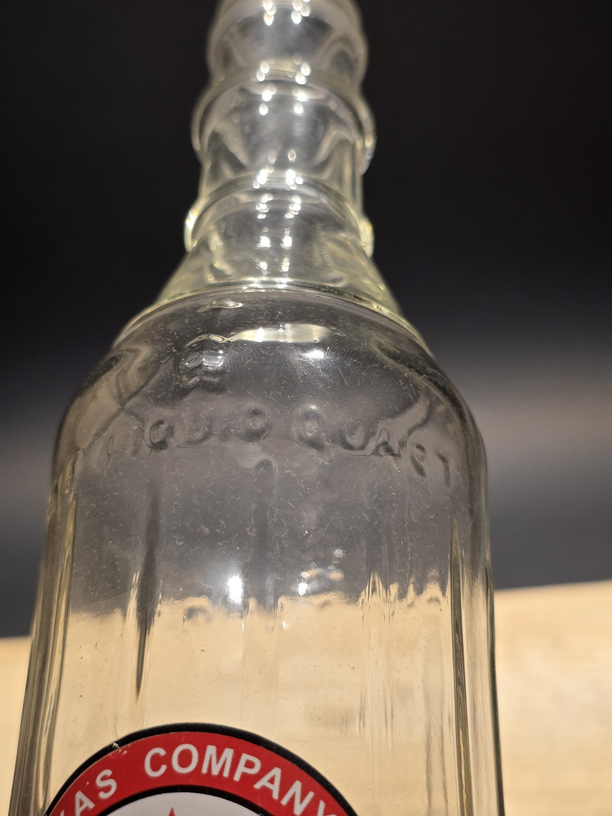 Vintage Style Glass Texaco Fire Chief Oil Bottle