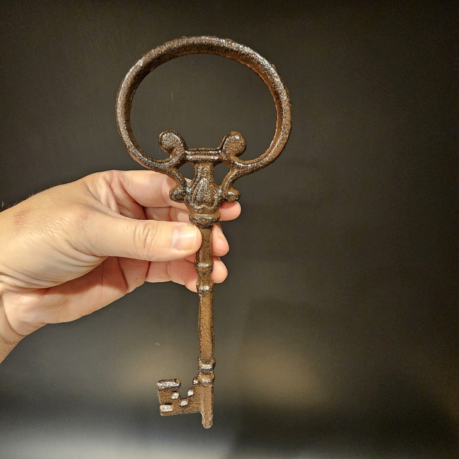Antique Vintage Style Cast Iron Large Ornate Skeleton Key 
