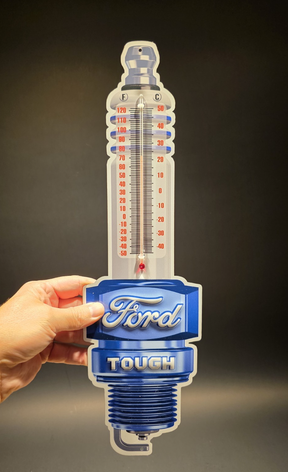 17 1/2 " Metal Vintage Style Ford Thermometer Sign
