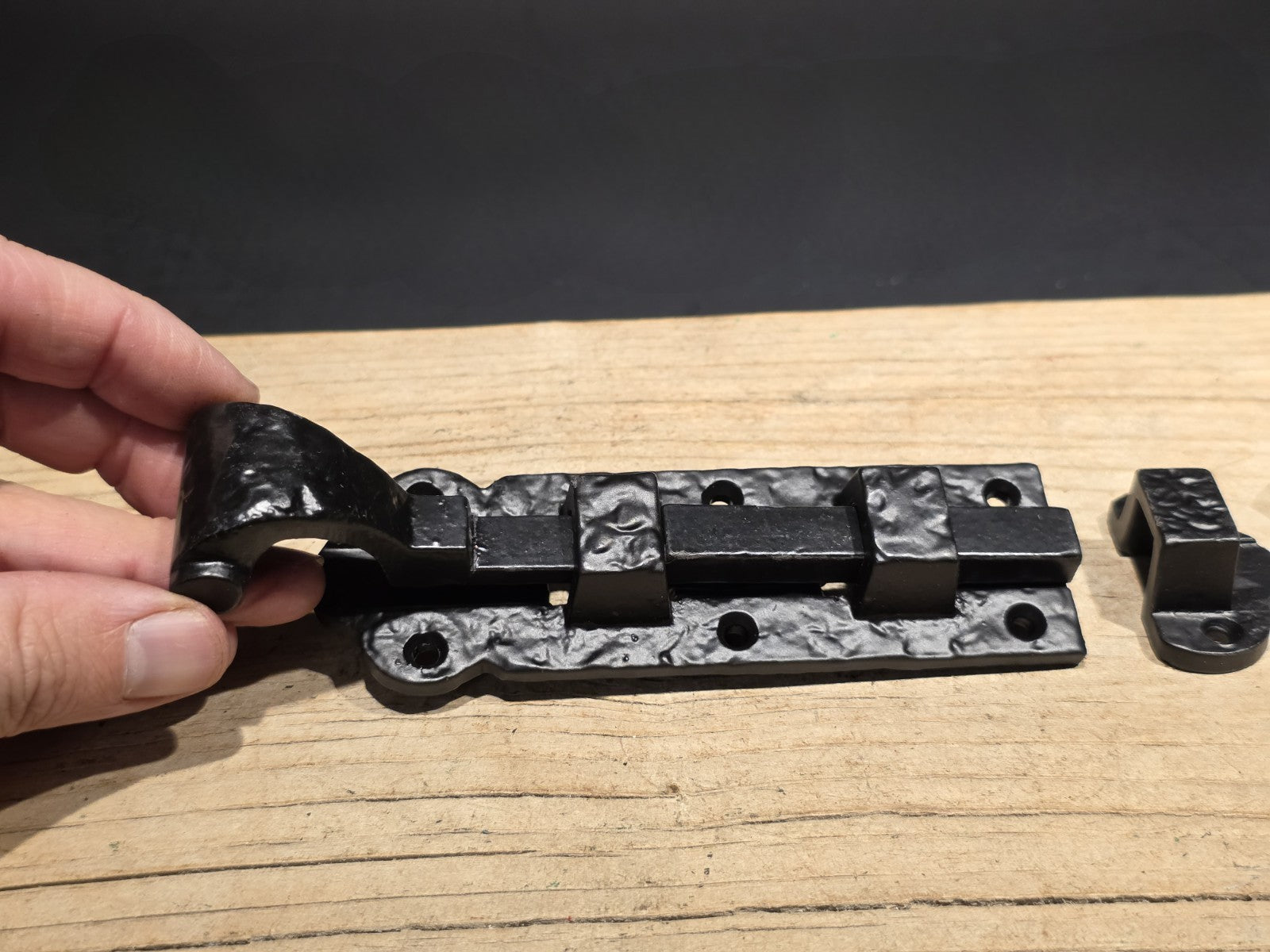 Antique Style Cast Iron Slide Bolt Door Latch – Barn or Gate Hardware