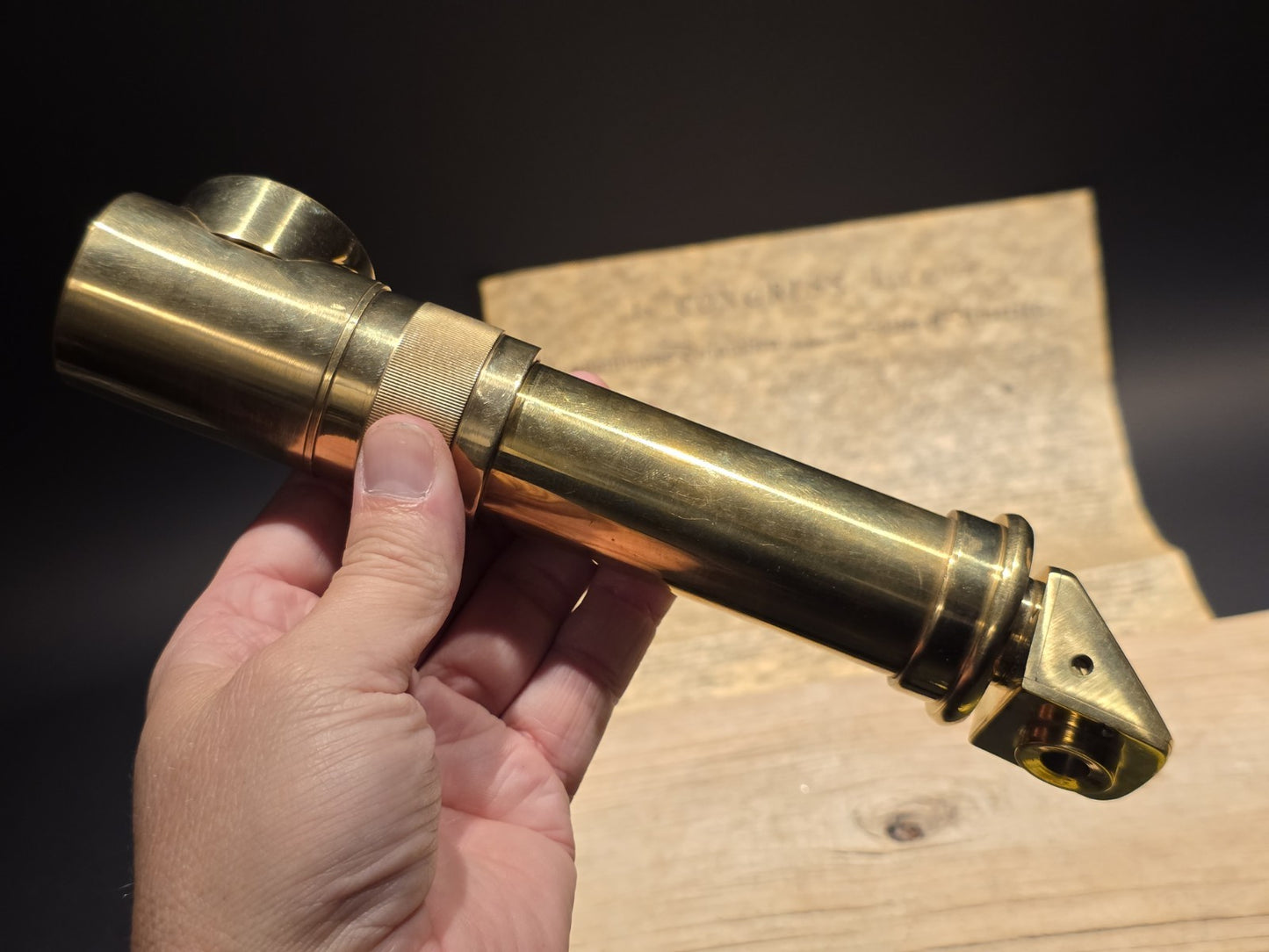 9 1/2" Antique Style Brass Portable Periscope Scope "see around the corner"