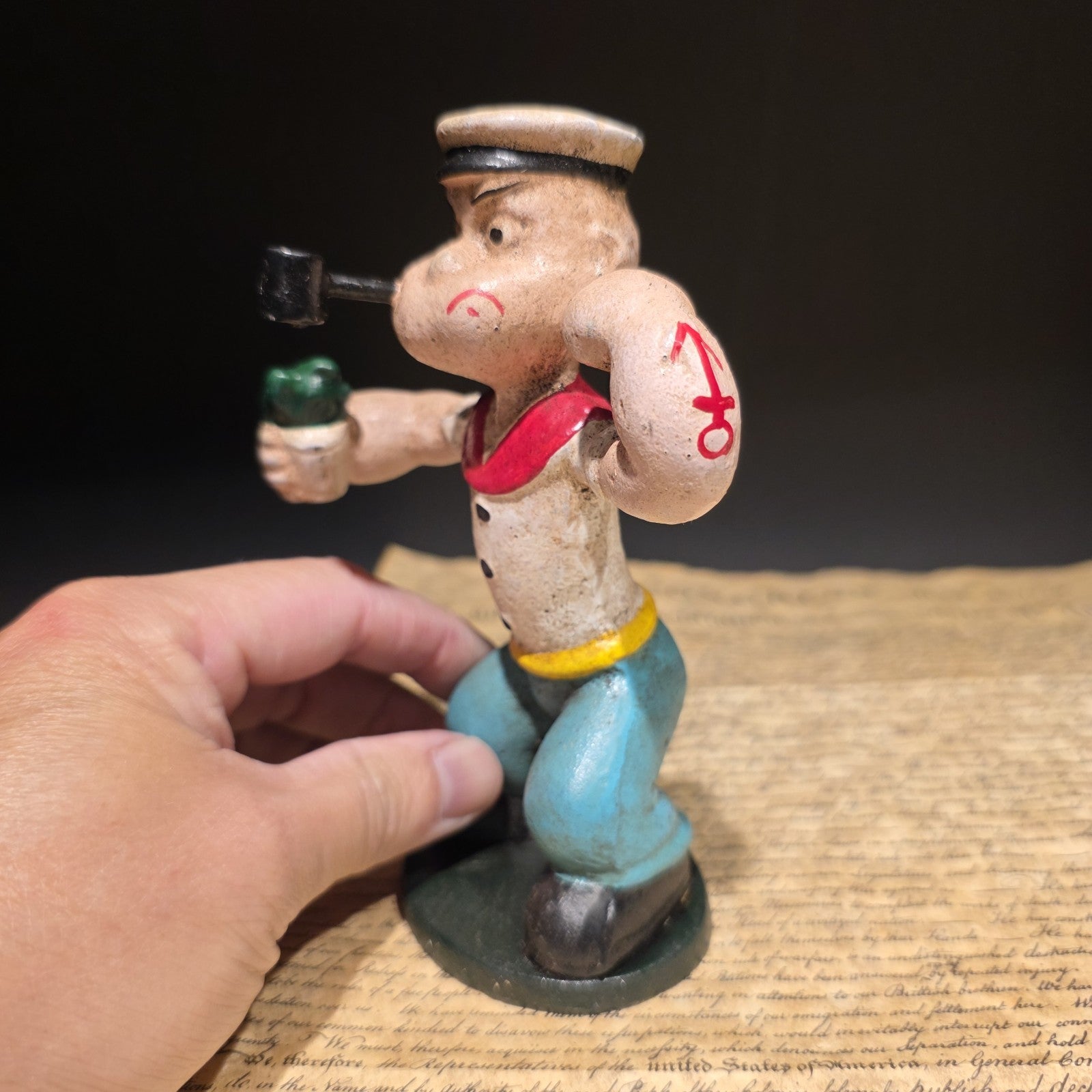 6" Antique Vintage Style Cast Iron Saylor Figurine
