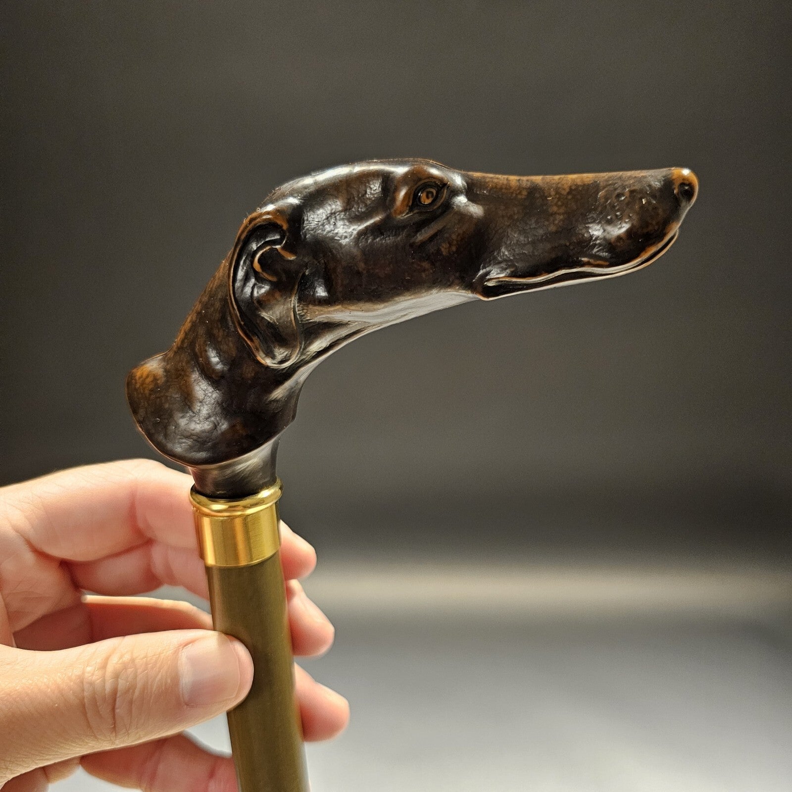 36" Antique Style Greyhound Dog Walking Stick Cane