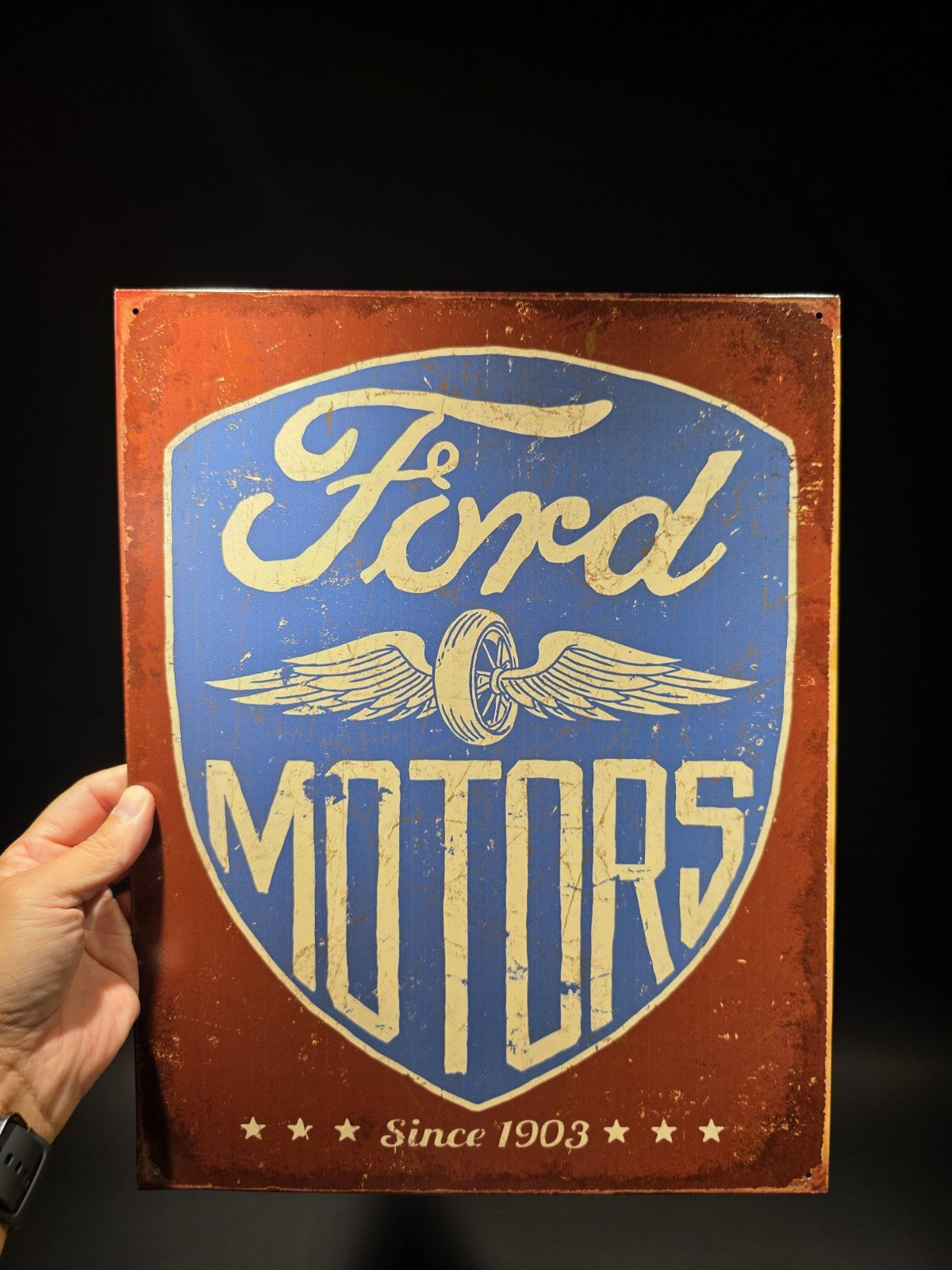 16" Metal Vintage Style Ford Motors Sign