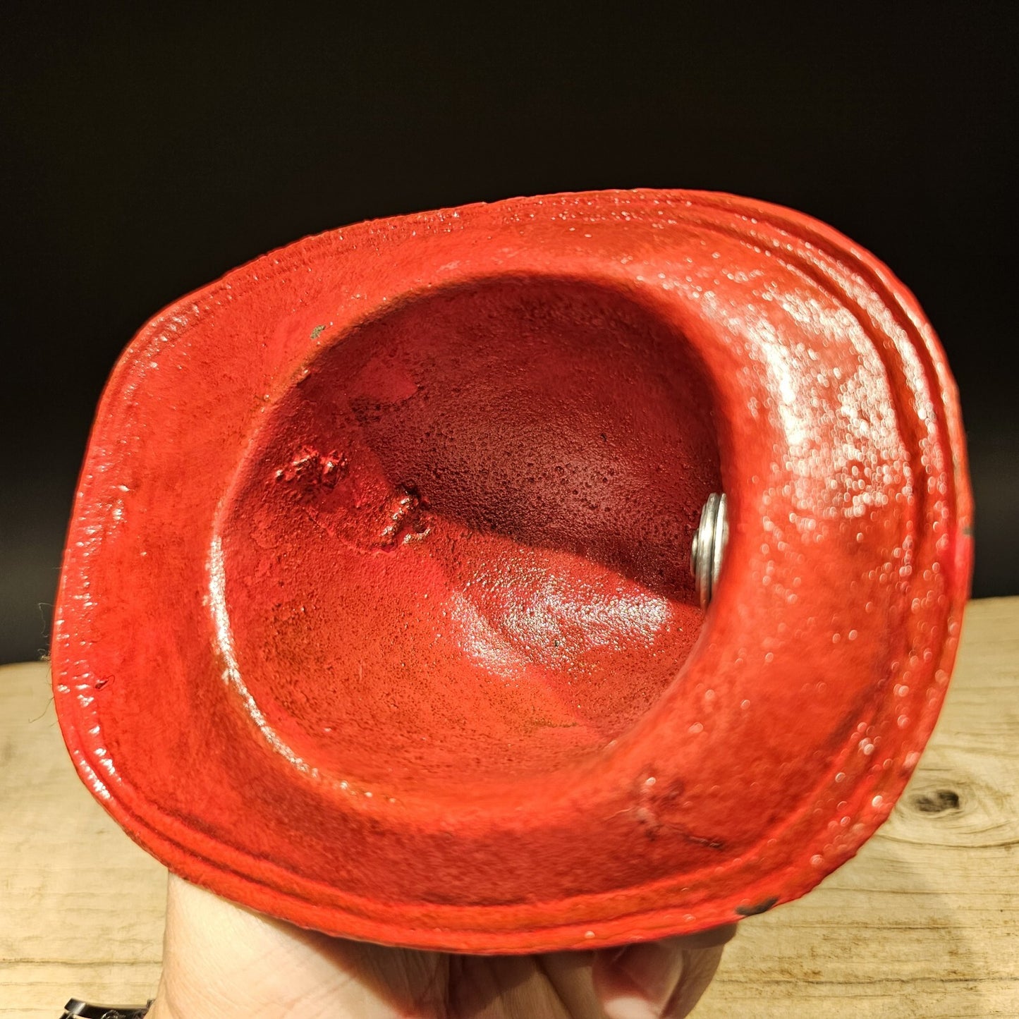 Antique Style Miniature Cast Iron Texaco Fireman Helmet
