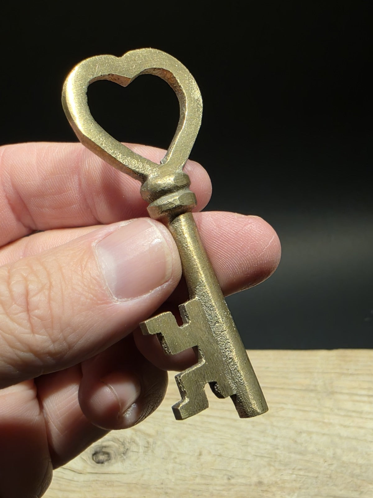 3" Antique Style Brass Skeleton Key
