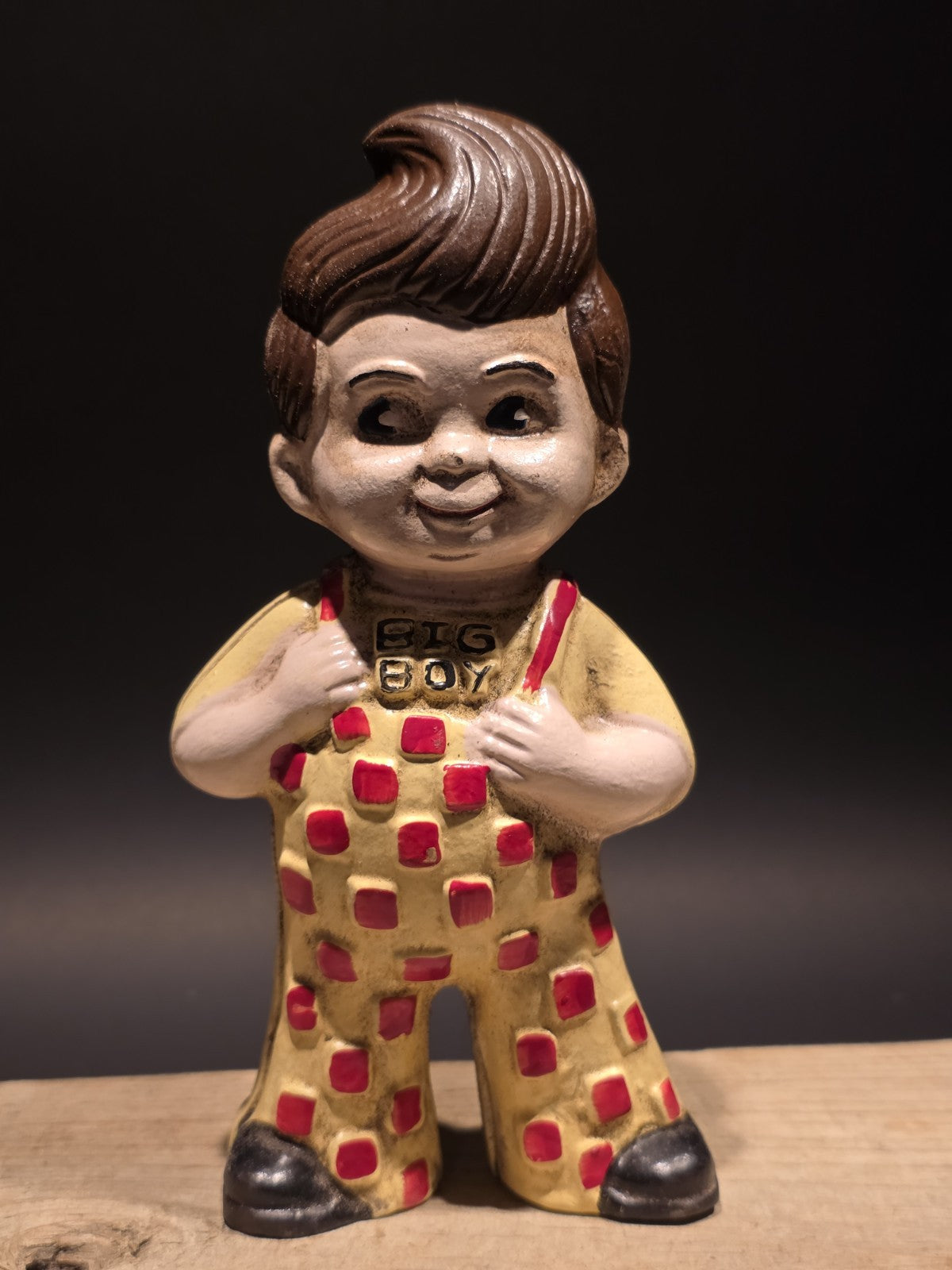 Antique Vintage Style Cast Iron Big Boy Coin Bank