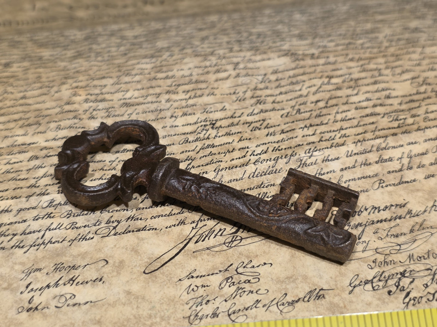 4" Antique Style Iron Large Skeleton Church Key
