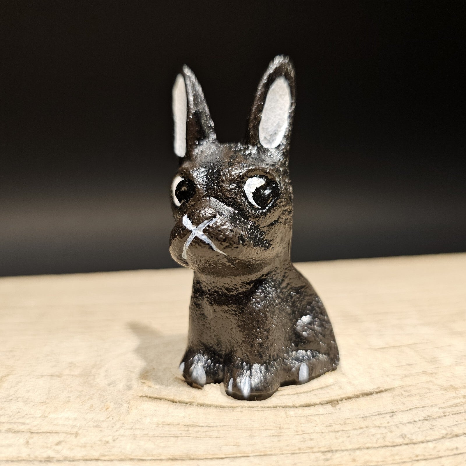 Antique Vintage Style Cast Iron French Bulldog Figure
