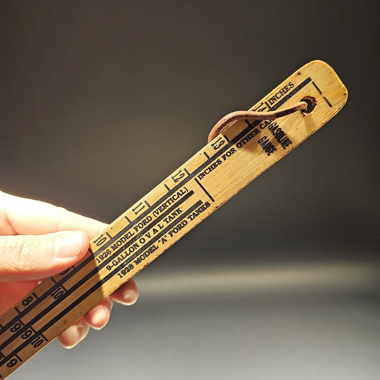 Antique Style Wood Motel T Ford Car Gas Measuring Stick