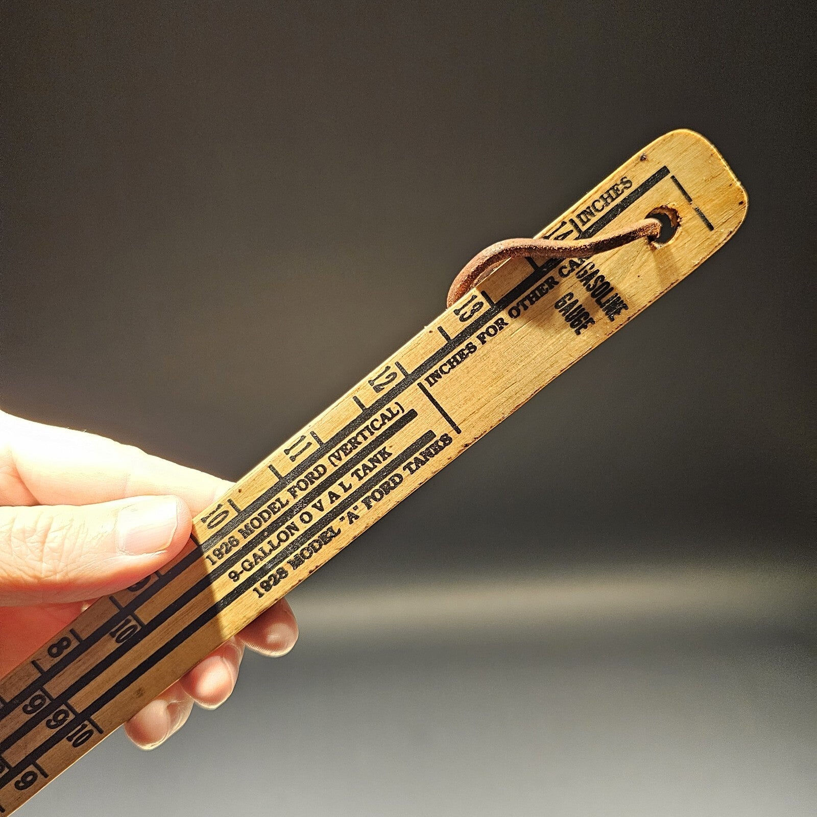 Antique Style Wood Motel T Ford Car Gas Measuring Stick