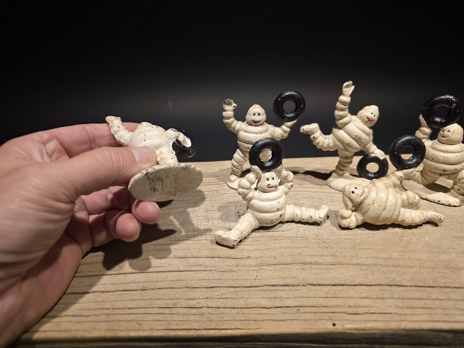 Vintage Style Cast Iron Set of 6 Michelin Men – Classic Advertising