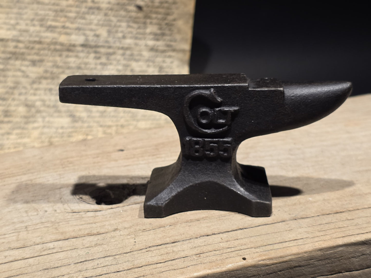6" Vintage Style Colt 1855 Miniature Anvil Cast Iron Gunsmith Paperweight