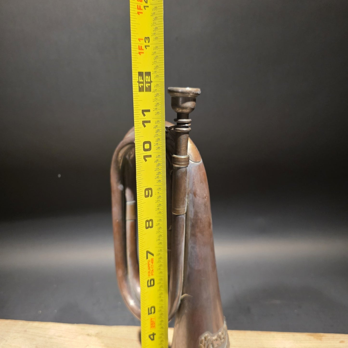 12" Antique Style Civil War Confederate CSA Bugle Copper Brass Signal Horn
