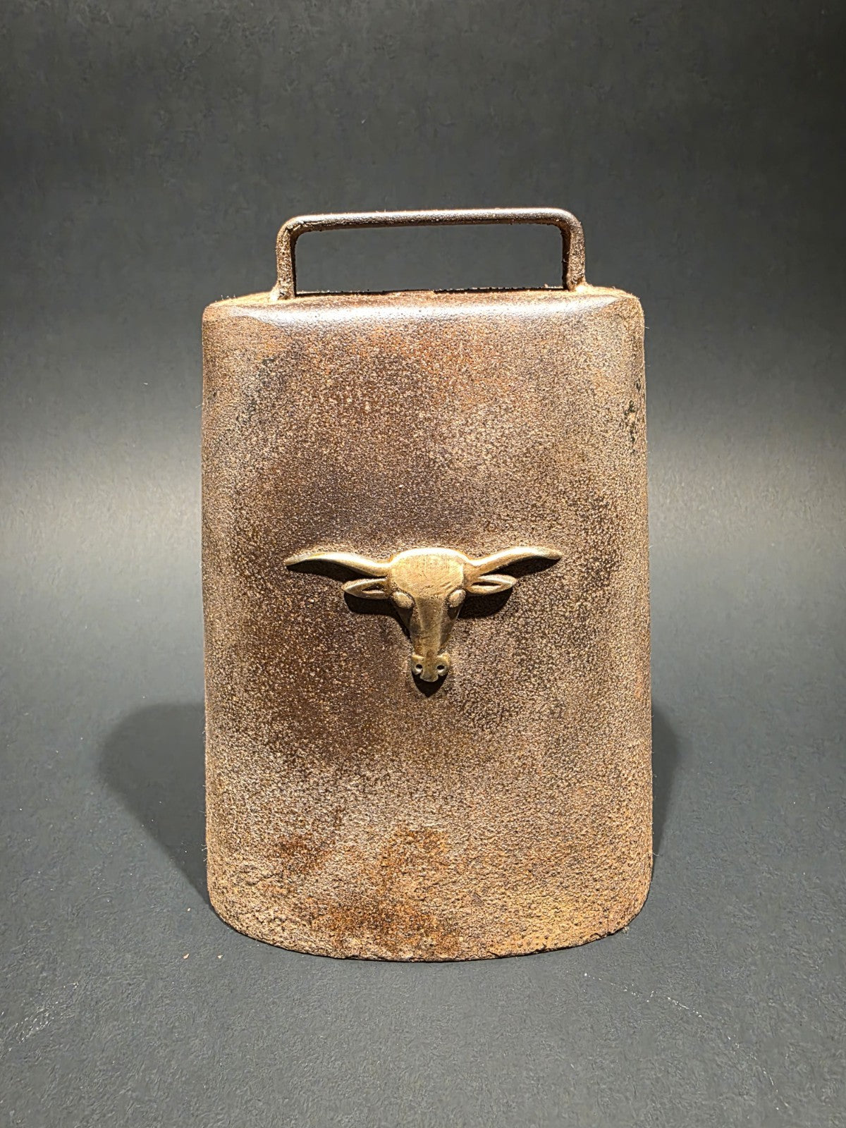 6 3/4" Primitive Vintage Antique Style Hand Wrought Iron Cow Bell