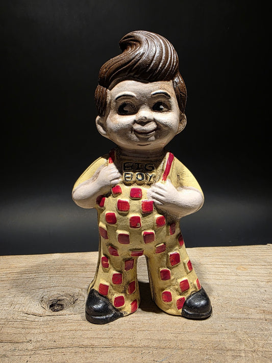 Antique Vintage Style Cast Iron Big Boy Coin Bank