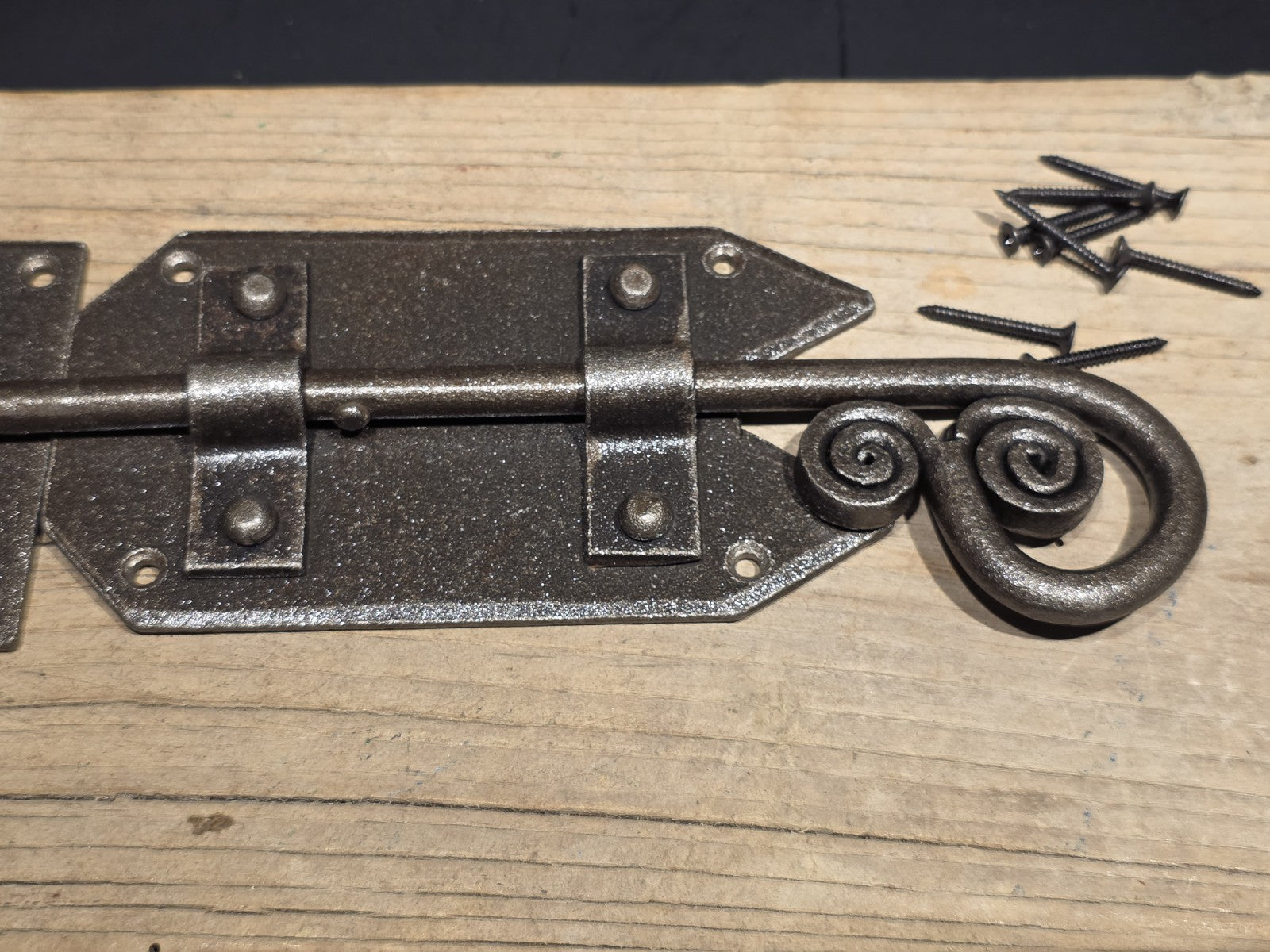 Antique Style Pennsylvania German  Slide Latch Hand Forged Primitive Iron