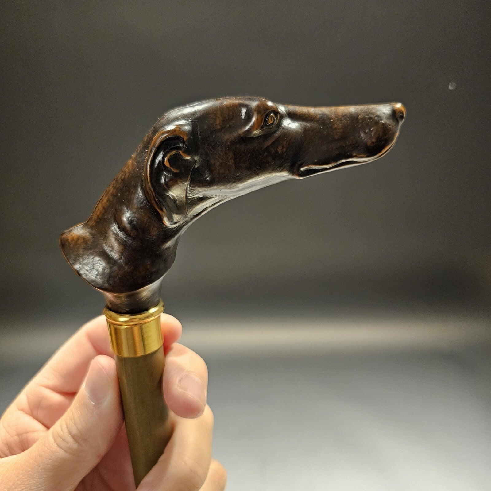 36" Antique Style Greyhound Dog Walking Stick Cane