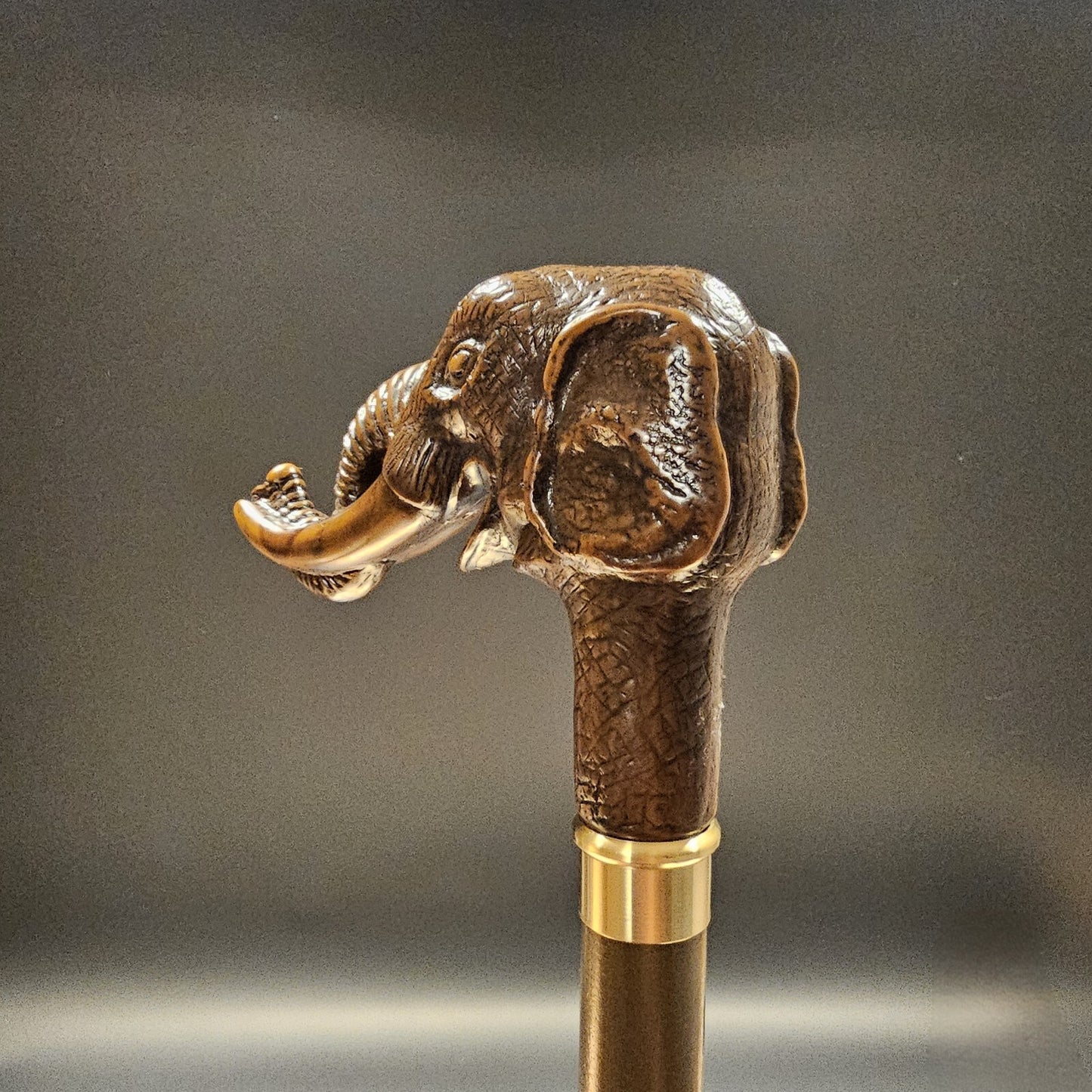 36" Antique Style Elephant Walking Stick Cane