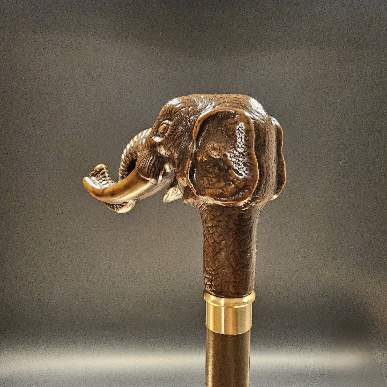 36" Antique Style Elephant Walking Stick Cane