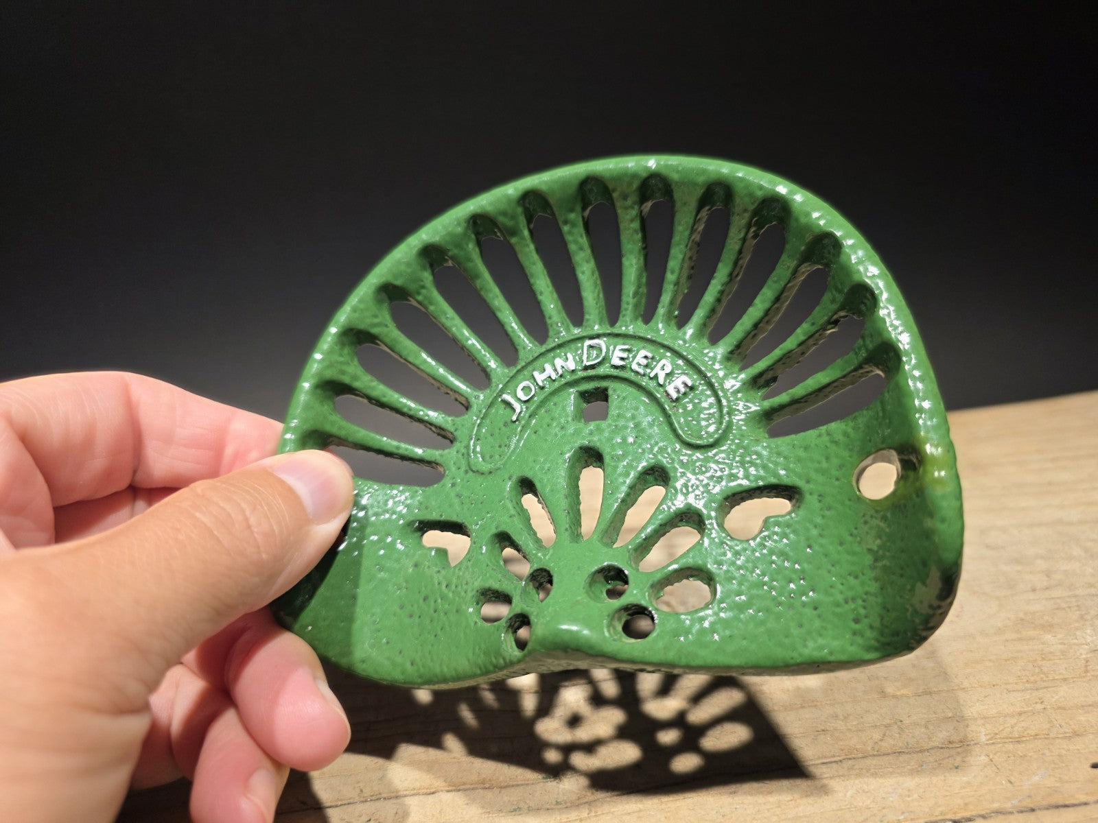 5" Antique Vintage Style Cast Iron John Deere Miniature Tractor Seat Sample