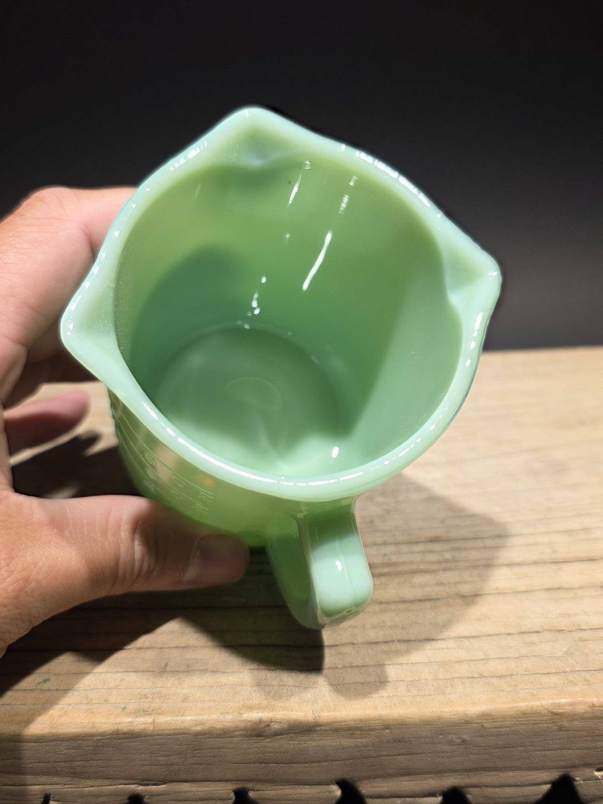 Antique Vintage Style 1 Cup Jadeite Depression Glass Retro