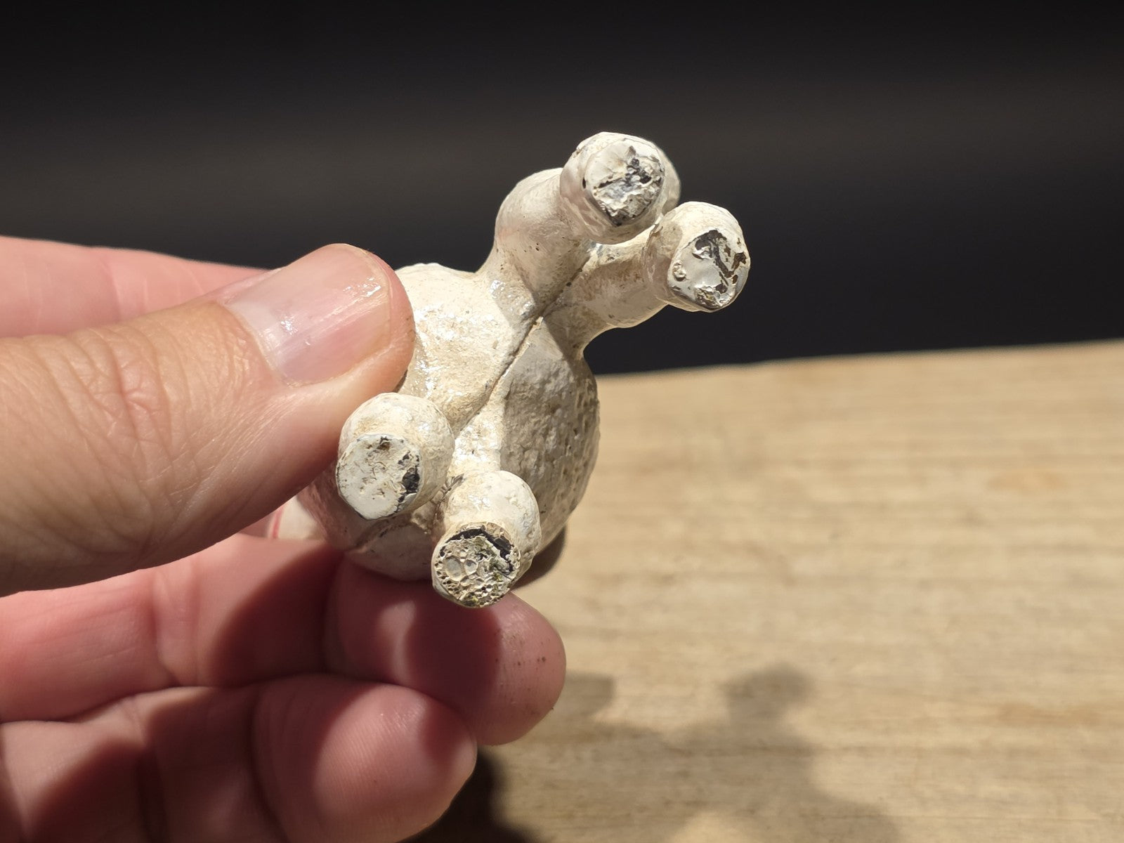 Cast Iron White Poodle Dog Figurine Vintage Style Poodle Statue
