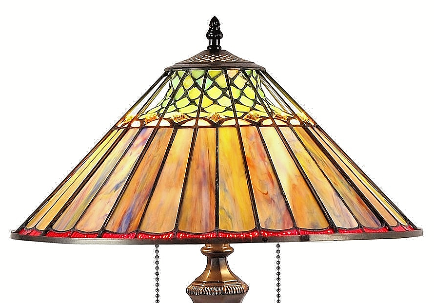 21.5" Vintage Style Stained Glass Table Lamp