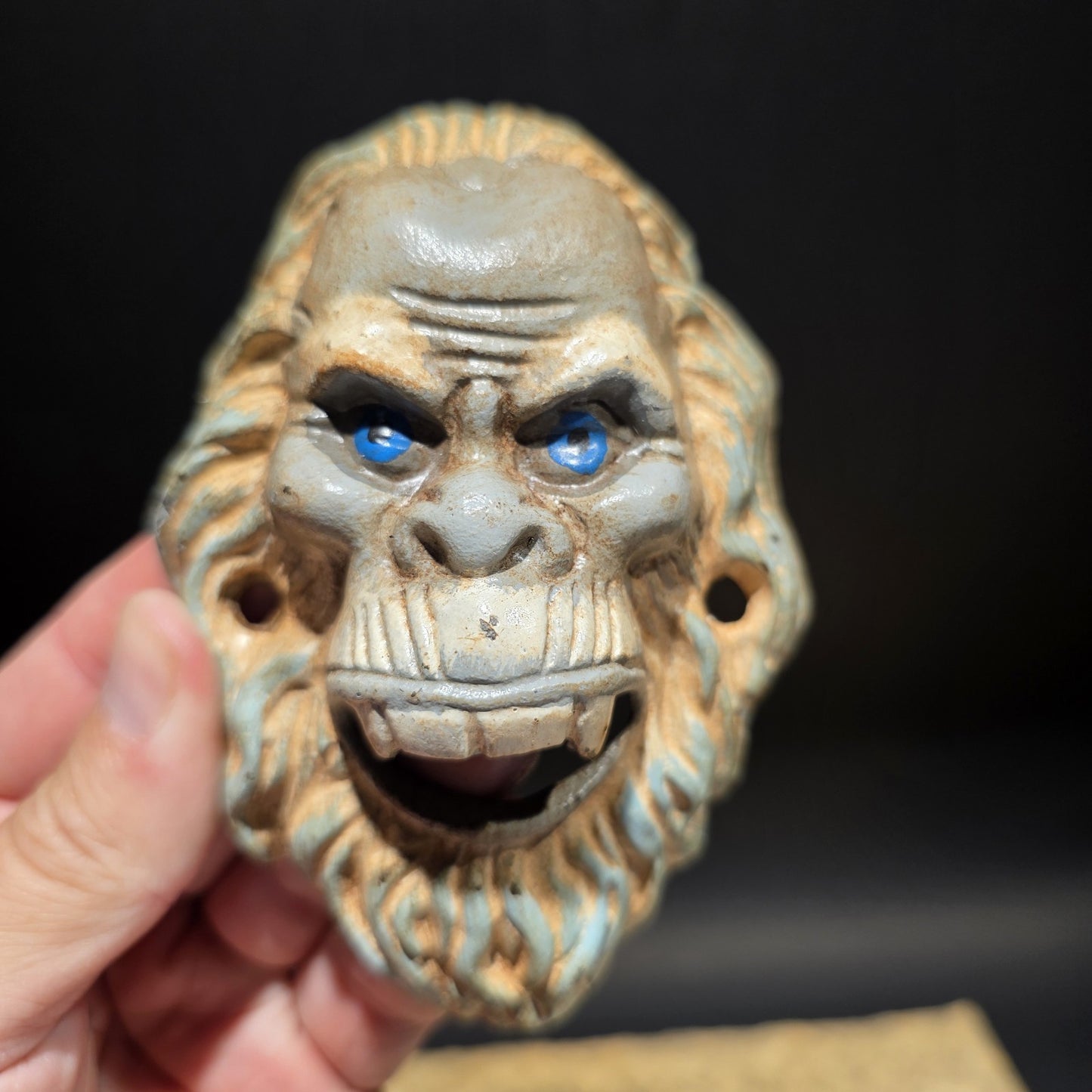 Antique Vintage Style Cast Iron Yeti Sasquatch Wall mount Bottle Opener