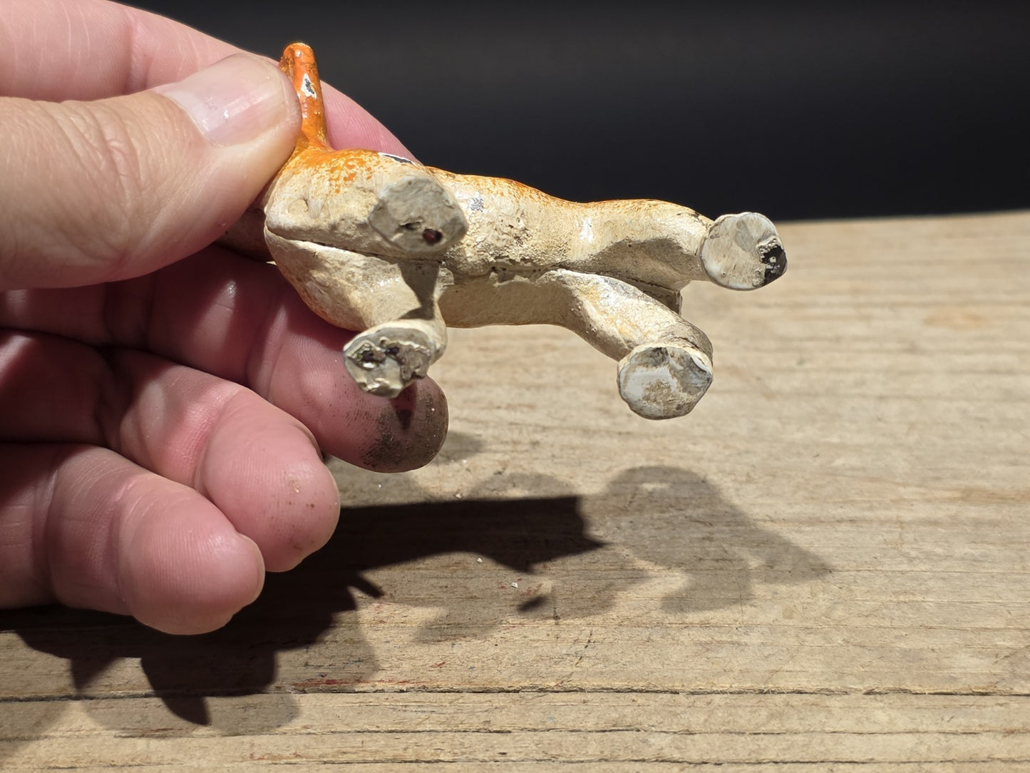 Vintage Antique Style Miniature Cast Iron Chihuahua Dog Figurine Dog