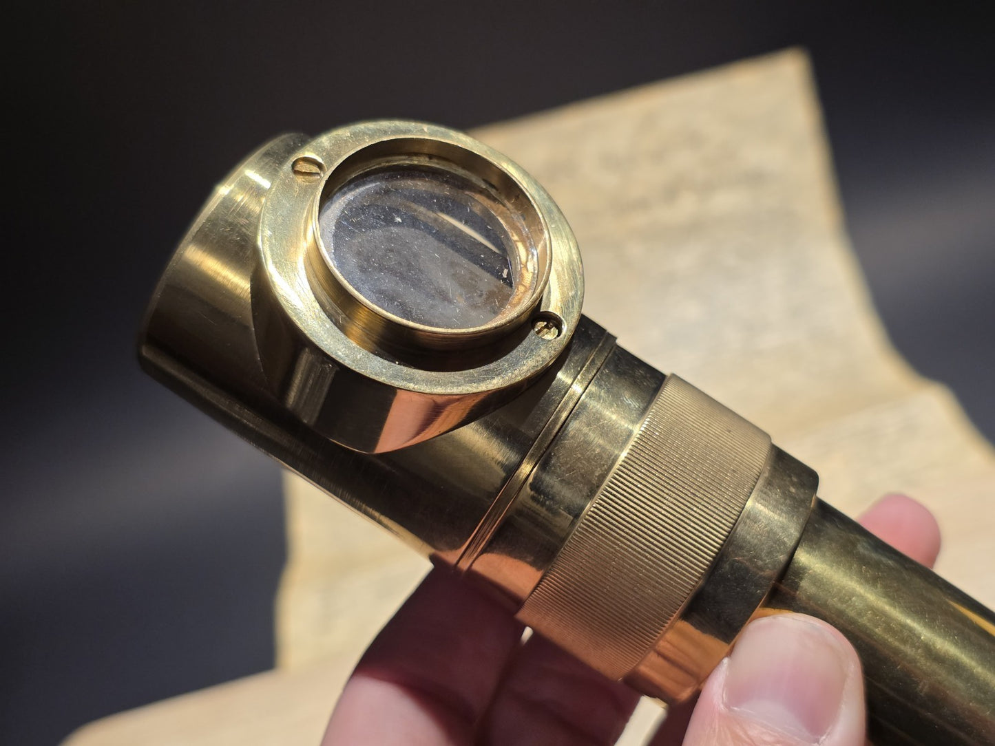 9 1/2" Antique Style Brass Portable Periscope Scope "see around the corner"