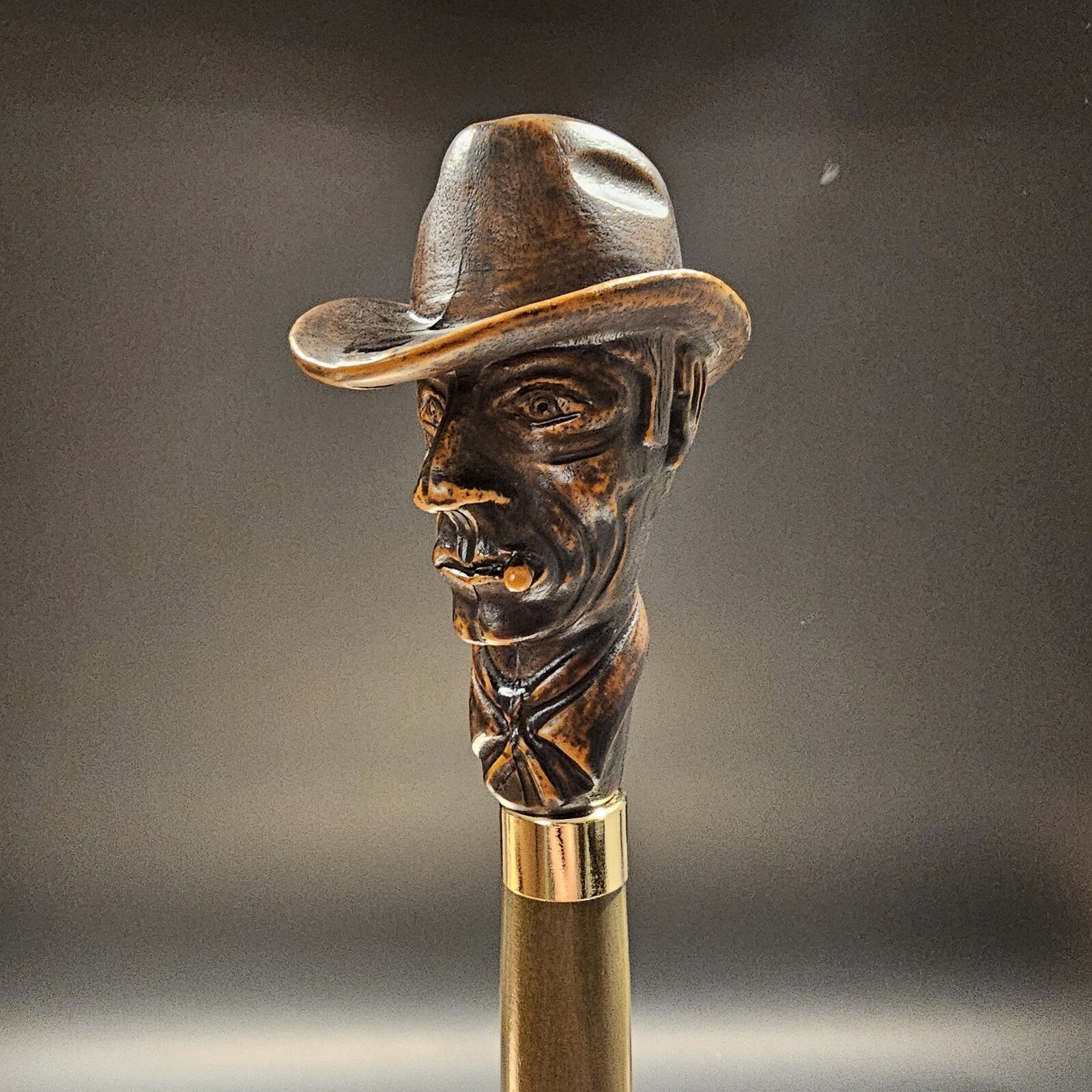 36" Antique Style Cigar Man Walking Stick Cane