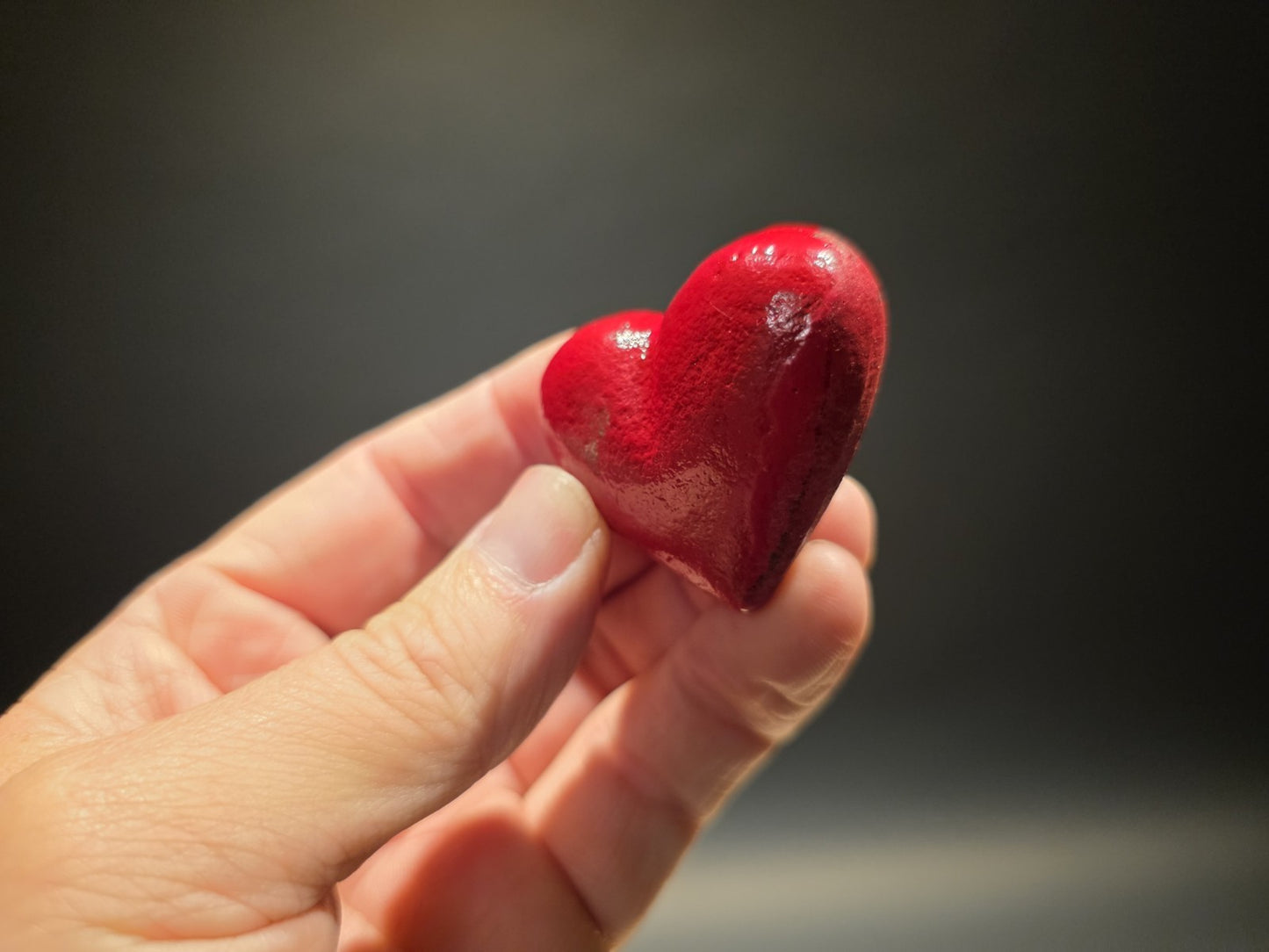 Vintage Style Cast Iron Red Heart