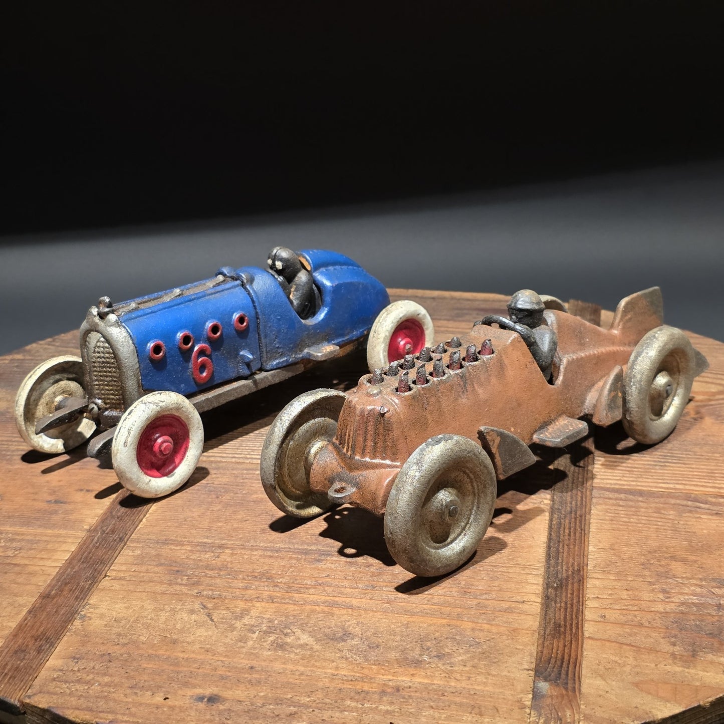 Cast Iron Race Car Toy Set – Vintage Style Open Wheel Racer Pair