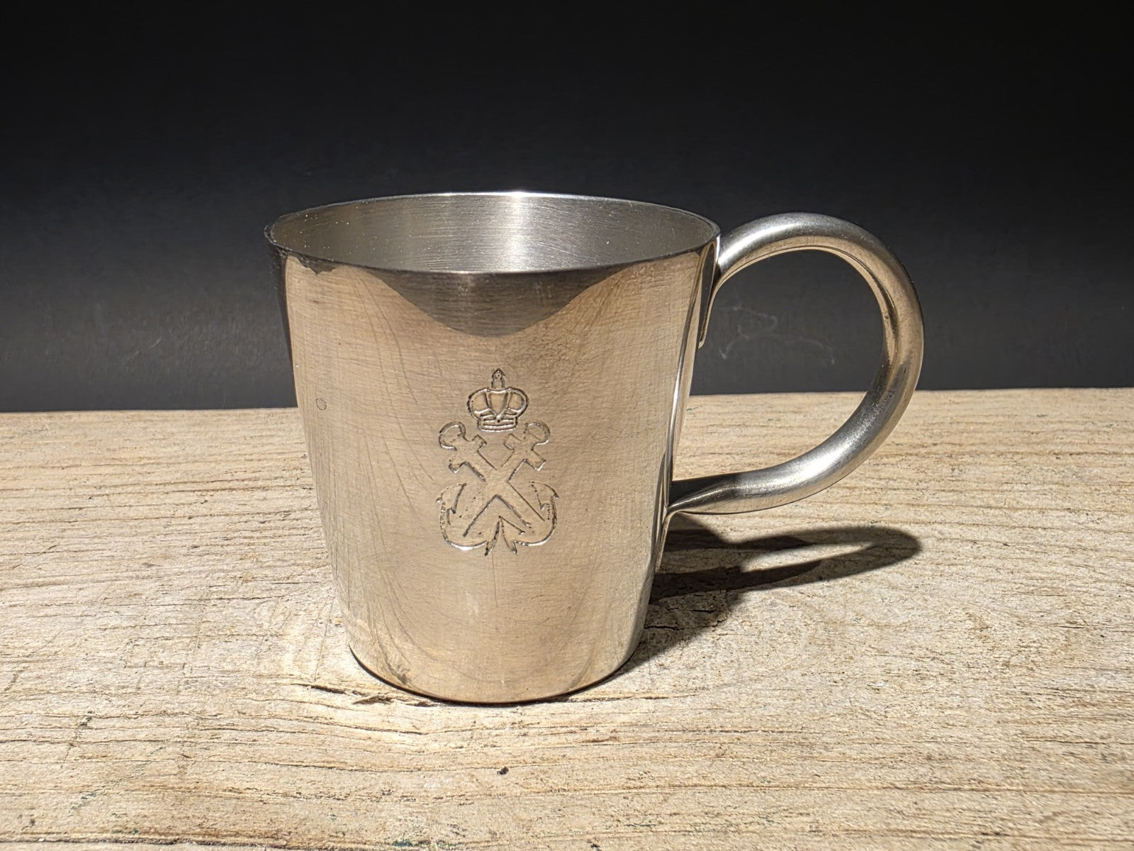 Vintage Style Metal Royal Navy Rum Cup Shot Glass Mug