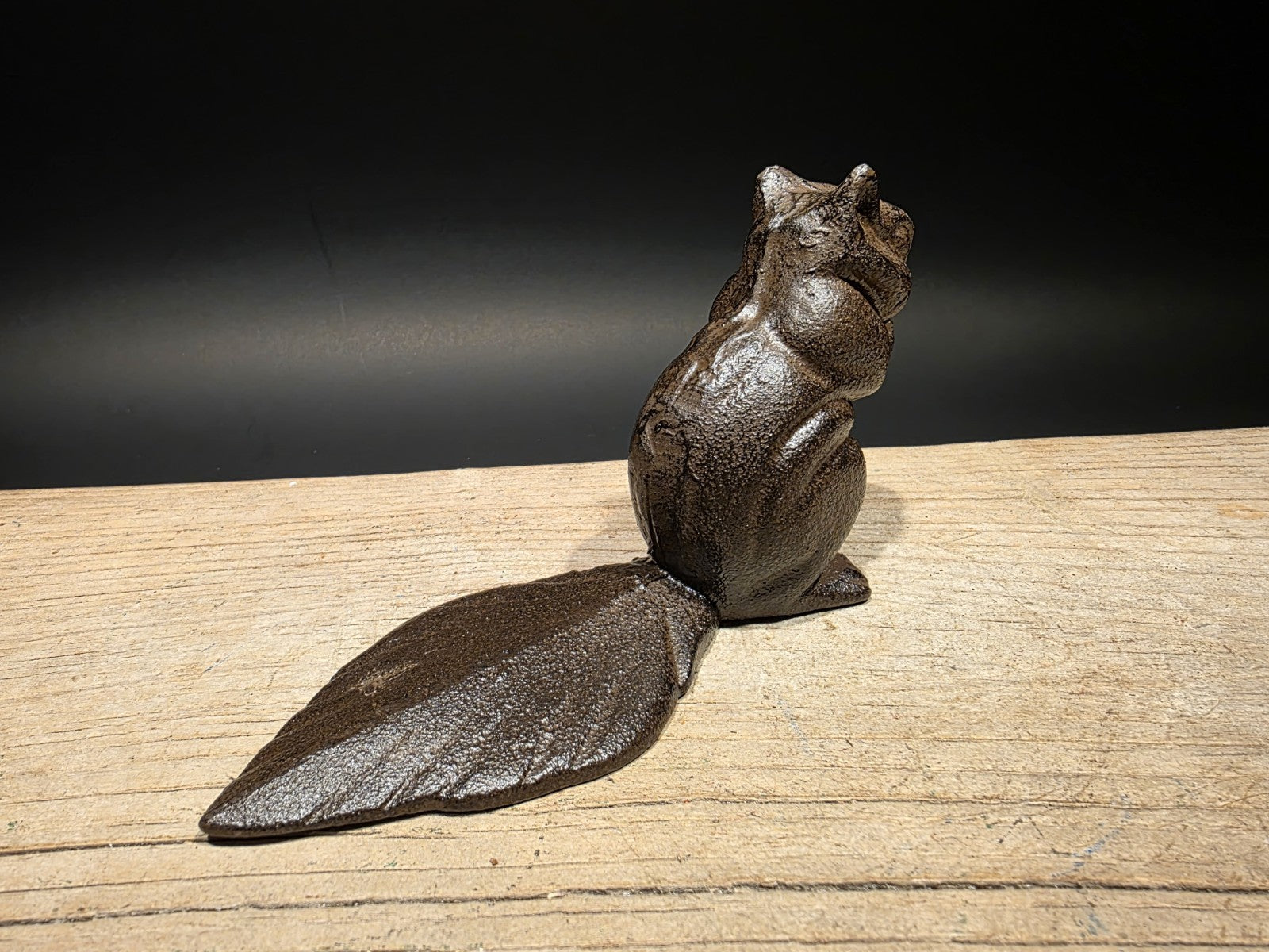 Antique Vintage Style Cast Iron Squirrel Door Stop Wedge