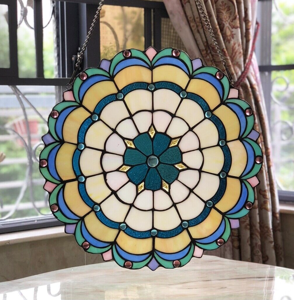 18" Stained Glass Window Hanging Panel Suncatcher