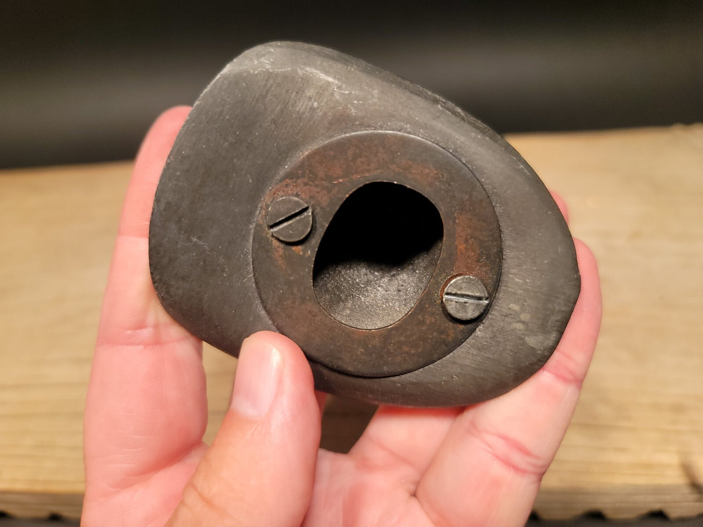 Antique Vintage Style Miniature Cast Iron Fireman Helmet Bottle Opener