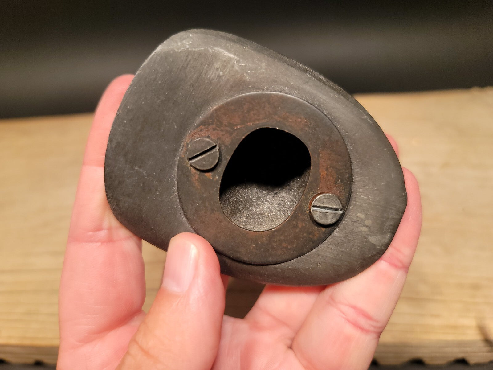 Antique Vintage Style Miniature Cast Iron Fireman Helmet Bottle Opener
