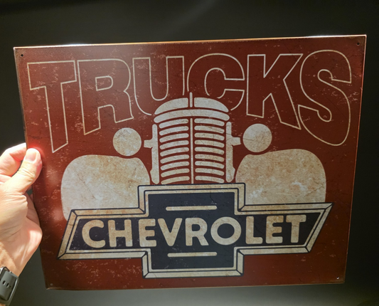 Metal Vintage Style Chevrolet Trucks Sign