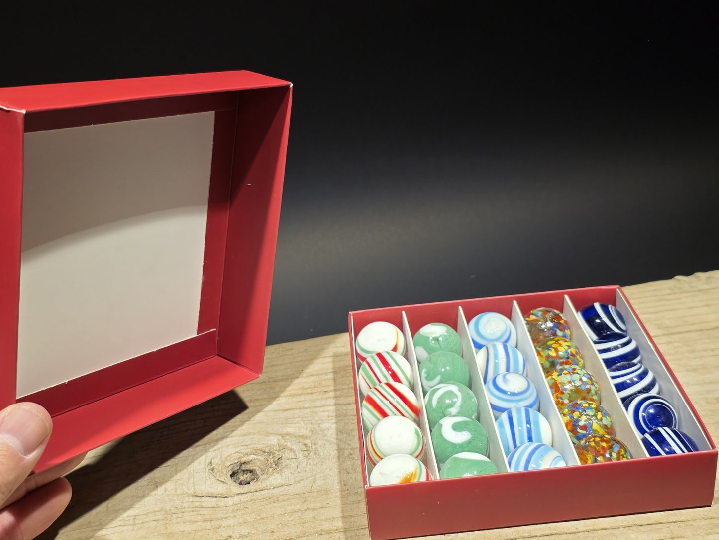 Akro Agates Vintage Style Box Set of Marbles