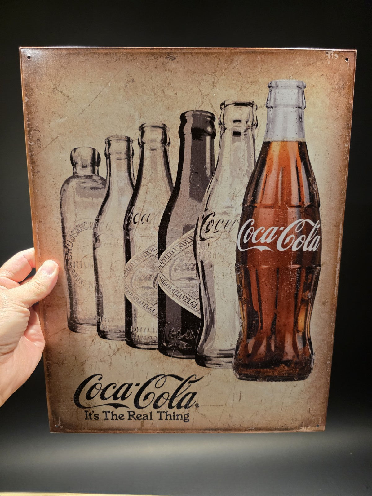 Metal Vintage Style Coca Cola Bottles Sign