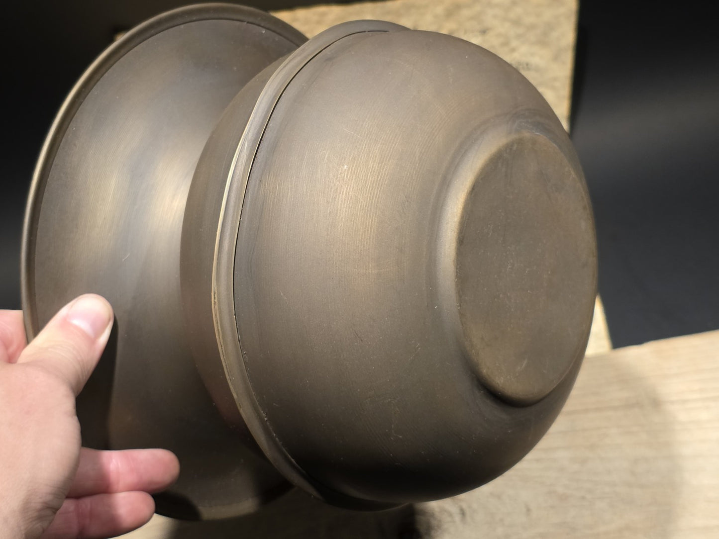 8 1/2" Antique Style Civil War Confederate Brass Spittoon Cuspidor