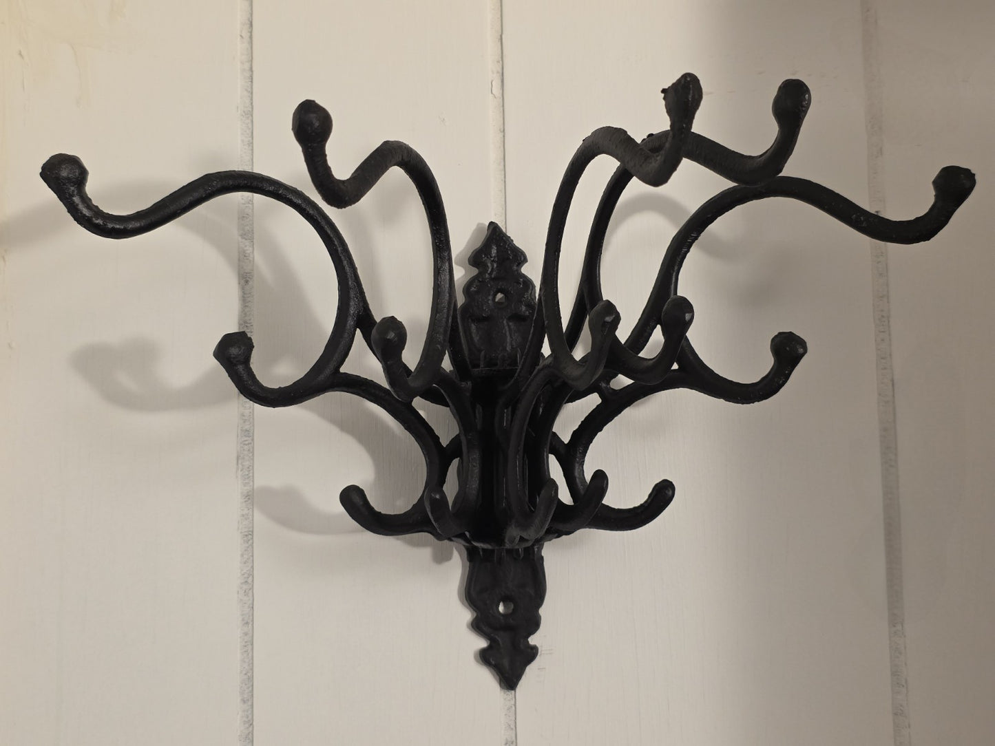Antique Vintage Style Wall Hook Swivel Folding Coat Hanger Hardware Black Finish