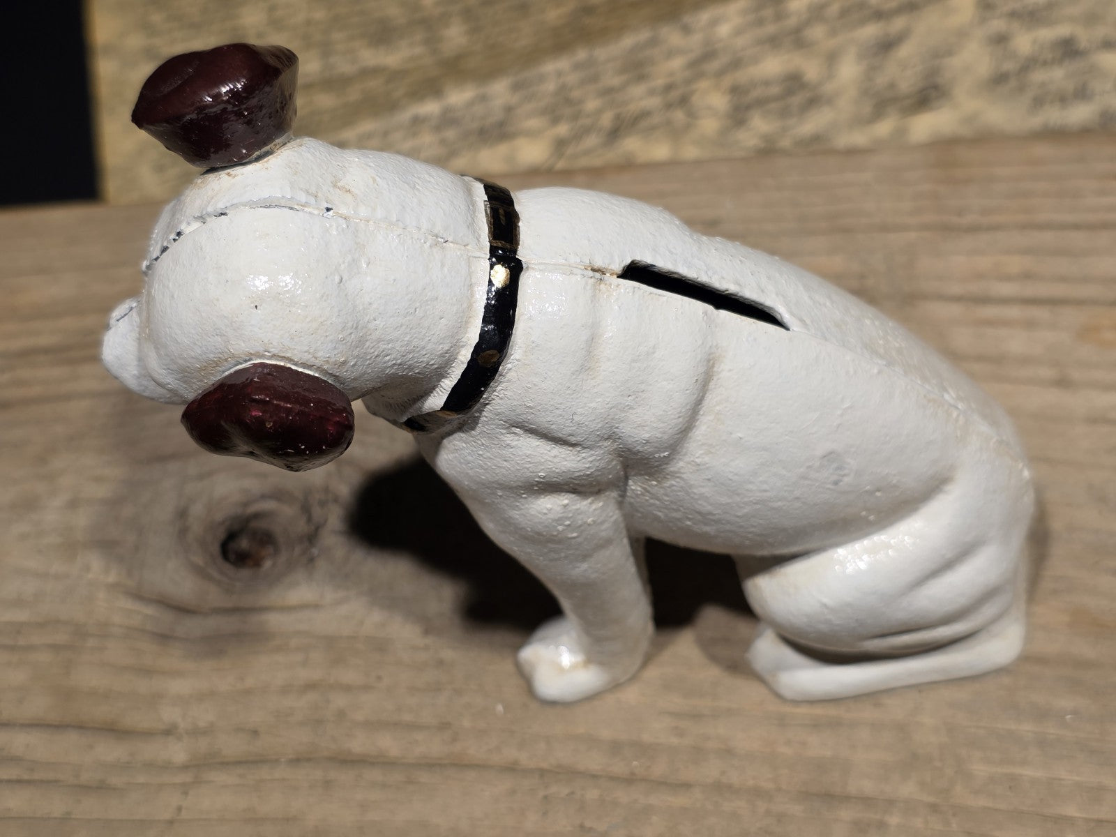 6" Vintage Style Nipper Dog Cast Iron Coin Bank